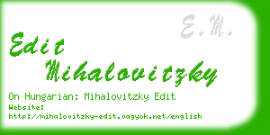 edit mihalovitzky business card